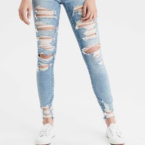 American Eagle extra high rise skinny jeans size 4